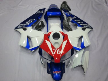 76 White and Red 03-04 CBR600RR Motorcycle Fairing