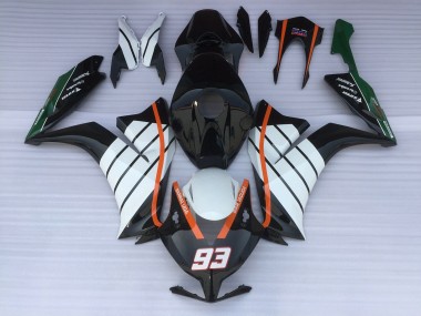 93 Baracuda White and Black 12-16 CBR1000RR Motorcycle Fairing