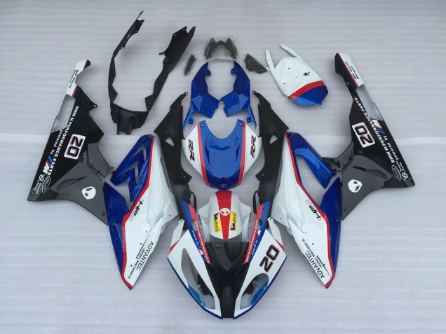 Alien Blue and White 09-14 S1000RR Motorcycle Fairing