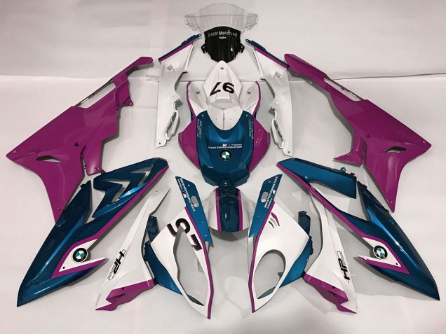 Alien Blue and White 09-14 S1000RR Motorcycle Fairing