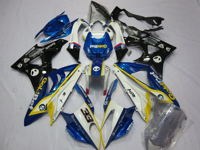 Alien Blue and White 09-14 S1000RR Motorcycle Fairing