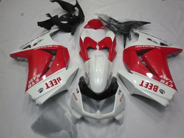 Beet Red and White 08-12 Ninja 250 Motorcycle Fairing