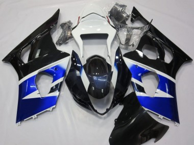 Black Blue and White 03-04 GSXR 1000 Motorcycle Fairing