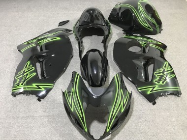 Black & Green Lightning 97-07 GSXR 1300 Hayabusa Motorcycle Fairing