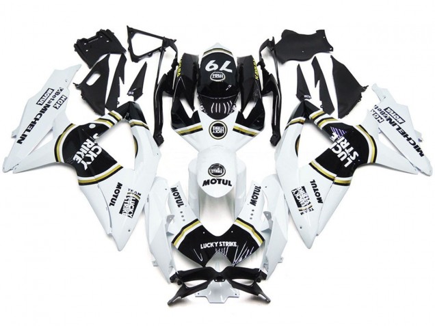 Black Lucky Strike 79 08-10 GSXR 600-750 Motorcycle Fairing