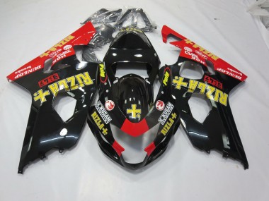 Black Rizla 04-05 GSXR 600-750 Motorcycle Fairing