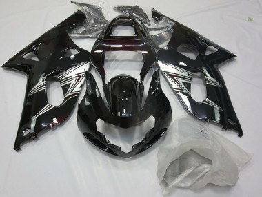 Black Silver 01-03 GSXR 600-750 Motorcycle Fairing