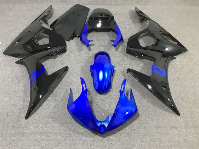 Black and Blue Gloss 03-04 R6 Motorcycle Fairing