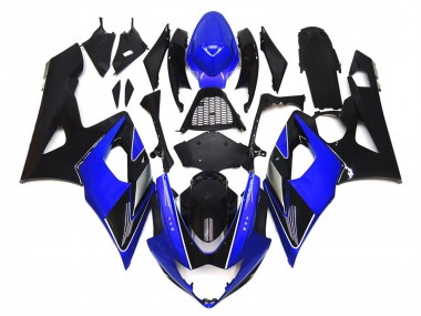 Black and Blue Gloss with silver 05-06 GSXR 1000 Motorcycle Fairing