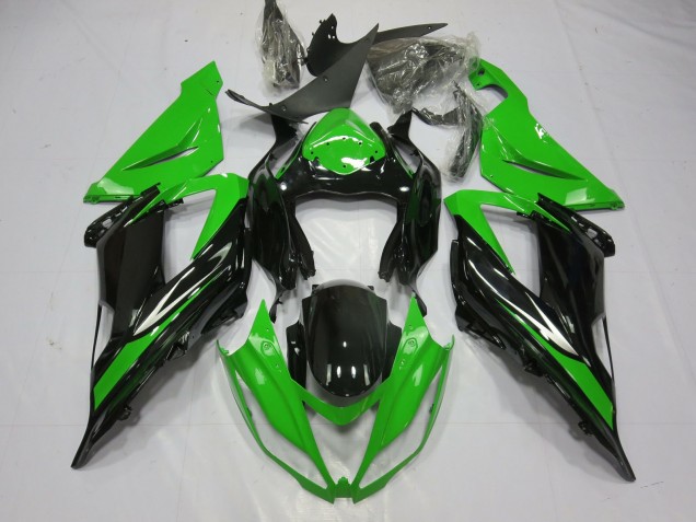 Black and Green 13-18 ZX6R Motorcycle Fairing