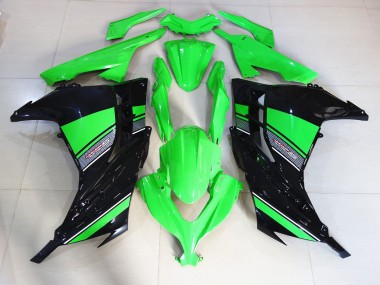 Black and Green Gloss 13-18 Ninja 300 Motorcycle Fairing