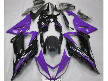 Black and Purple 13-18 ZX6R Motorcycle Fairing