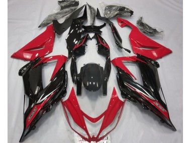 Black and Red 13-18 ZX6R Motorcycle Fairing