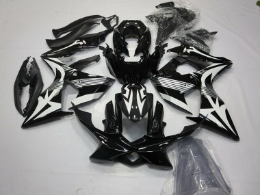 Black and White 09-16 GSXR 1000 Motorcycle Fairing