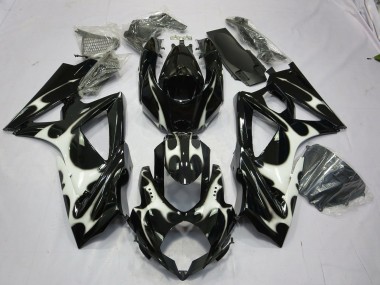 Black and White Design 08-10 GSXR 600-750 Motorcycle Fairing