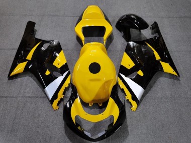 Black and Yellow 01-03 GSXR 600-750 Motorcycle Fairing