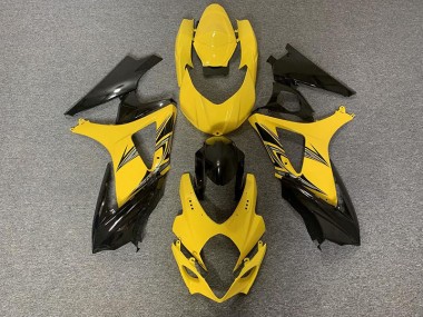 Black and Yellow 07-08 GSXR 1000 Motorcycle Fairing