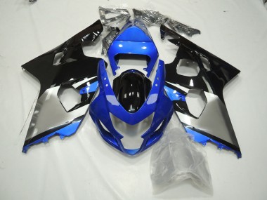 Blue Black and Silver 04-05 GSXR 600-750 Motorcycle Fairing