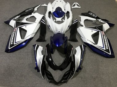 Blue Black and White 09-16 GSXR 1000 Motorcycle Fairing