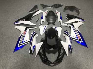 Blue Black and White writing 11-24 GSXR 600-750 Motorcycle Fairing