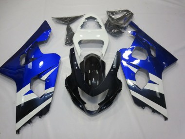 Blue White and Black 04-05 GSXR 600-750 Motorcycle Fairing