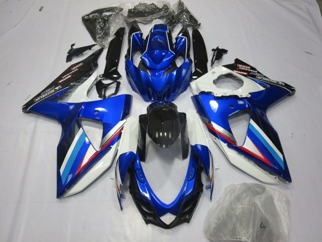 Blue White and Red 08-10 GSXR 600-750 Motorcycle Fairing