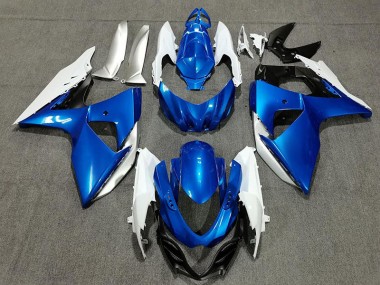 Blue White and Silver 09-16 GSXR 1000 Motorcycle Fairing