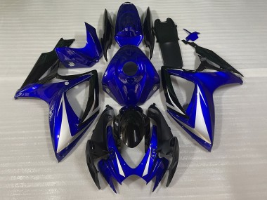 Blue Black and White Special 06-07 GSXR 600-750 Motorcycle Fairing