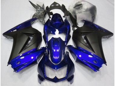 Blue and Matte Black 08-12 Ninja 250 Motorcycle Fairing