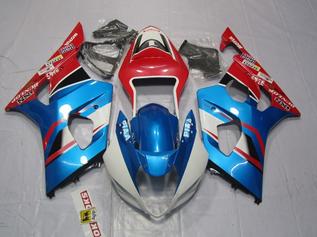 Blue and Red 03-04 GSXR 1000 Motorcycle Fairing