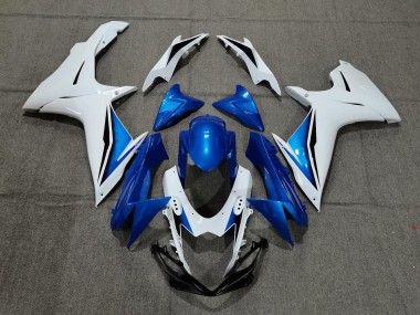 Blue and White 11-24 GSXR 600-750 Motorcycle Fairing