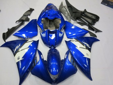 Blue and White 12-14 R1 Motorcycle Fairing