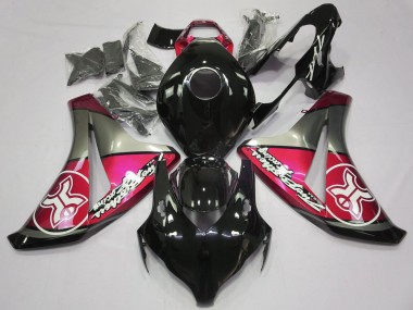 Candy Red on Black Custom 08-11 CBR1000RR Motorcycle Fairing