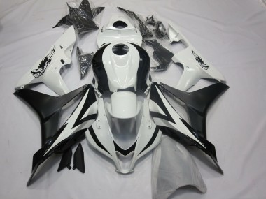 Custom OEM Style White and Black 07-08 CBR600RR Motorcycle Fairing