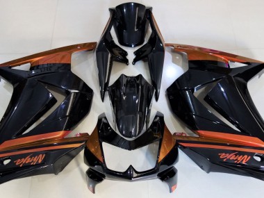 Gloss Black & Orange 08-12 Ninja 250 Motorcycle Fairing