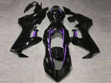 Gloss Black & Purple Lining 17-23 CBR1000RR Motorcycle Fairing