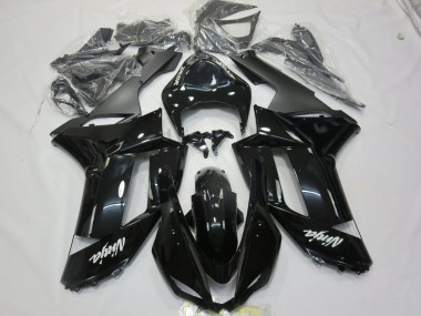 Gloss Black White decal 07-08 ZX6R Motorcycle Fairing