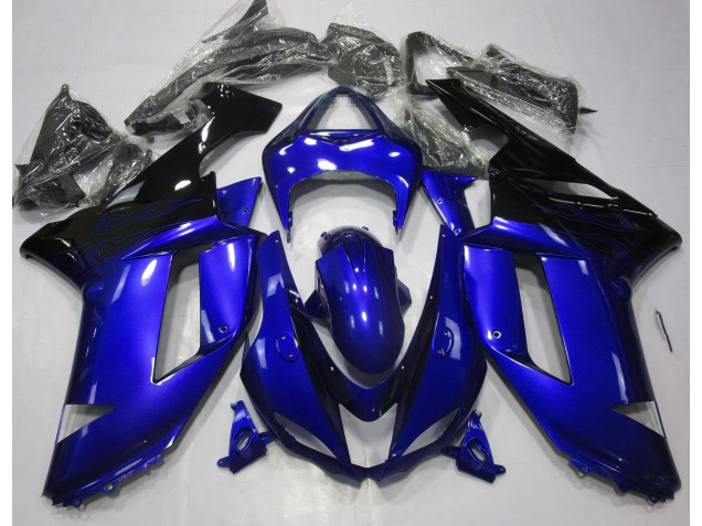 Gloss Blue & Black 07-08 ZX6R Motorcycle Fairing