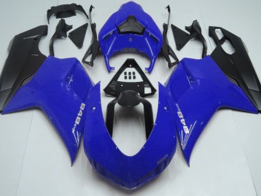 Gloss Blue & Black 07-14 Ducati 848 1098 1198 Motorcycle Fairing