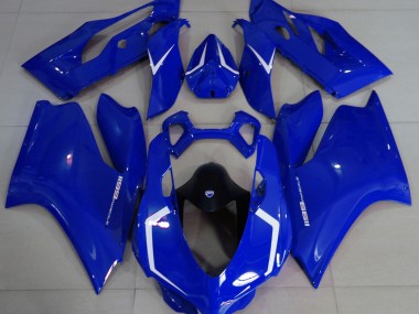 Gloss Blue & White 11-14 Ducati 1199 Motorcycle Fairing