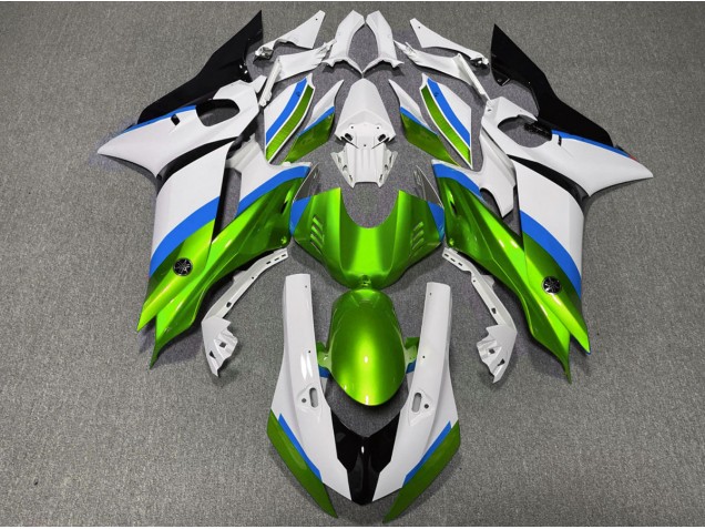 Gloss Green and Light Blue 17-21 R6 Motorcycle Fairing