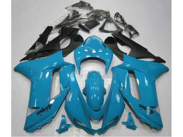 Gloss Light Blue 07-08 ZX6R Motorcycle Fairing