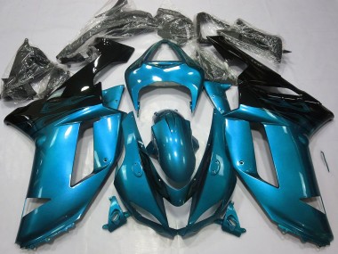 Gloss Light Blue & Black 07-08 ZX6R Motorcycle Fairing