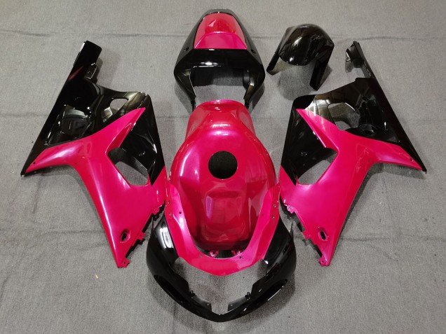 Gloss Pink and Black 01-03 GSXR 600-750 Motorcycle Fairing