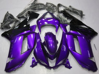 Gloss Purple & Black 07-08 ZX6R Motorcycle Fairing