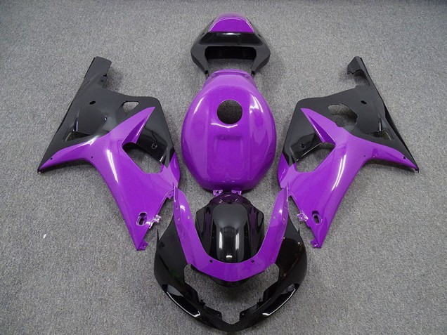 Gloss Purple and Black 01-03 GSXR 600-750 Motorcycle Fairing