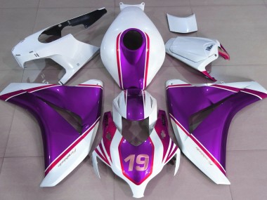 Gloss Purple and White 08-11 CBR1000RR Motorcycle Fairing