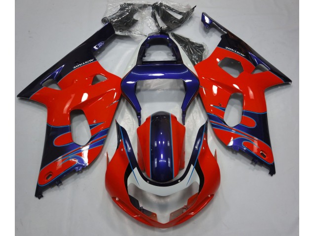 Gloss Red & Blue 01-03 GSXR 600-750 Motorcycle Fairing