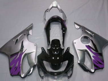 Gloss Silver & Purple 99-00 CBR600 F4 Motorcycle Fairing