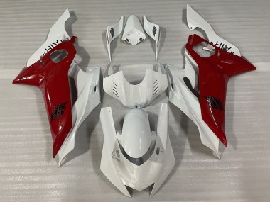 Gloss White and Red J AIR 17-21 R6 Motorcycle Fairing